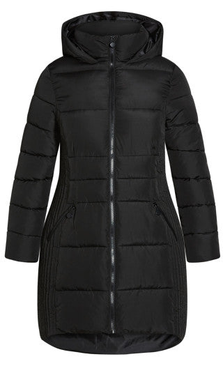Avenue Women's Plus Size Contrast Zip Coat