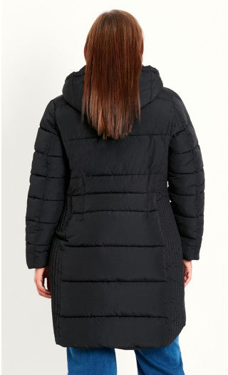 Avenue Women's Plus Size Contrast Zip Coat