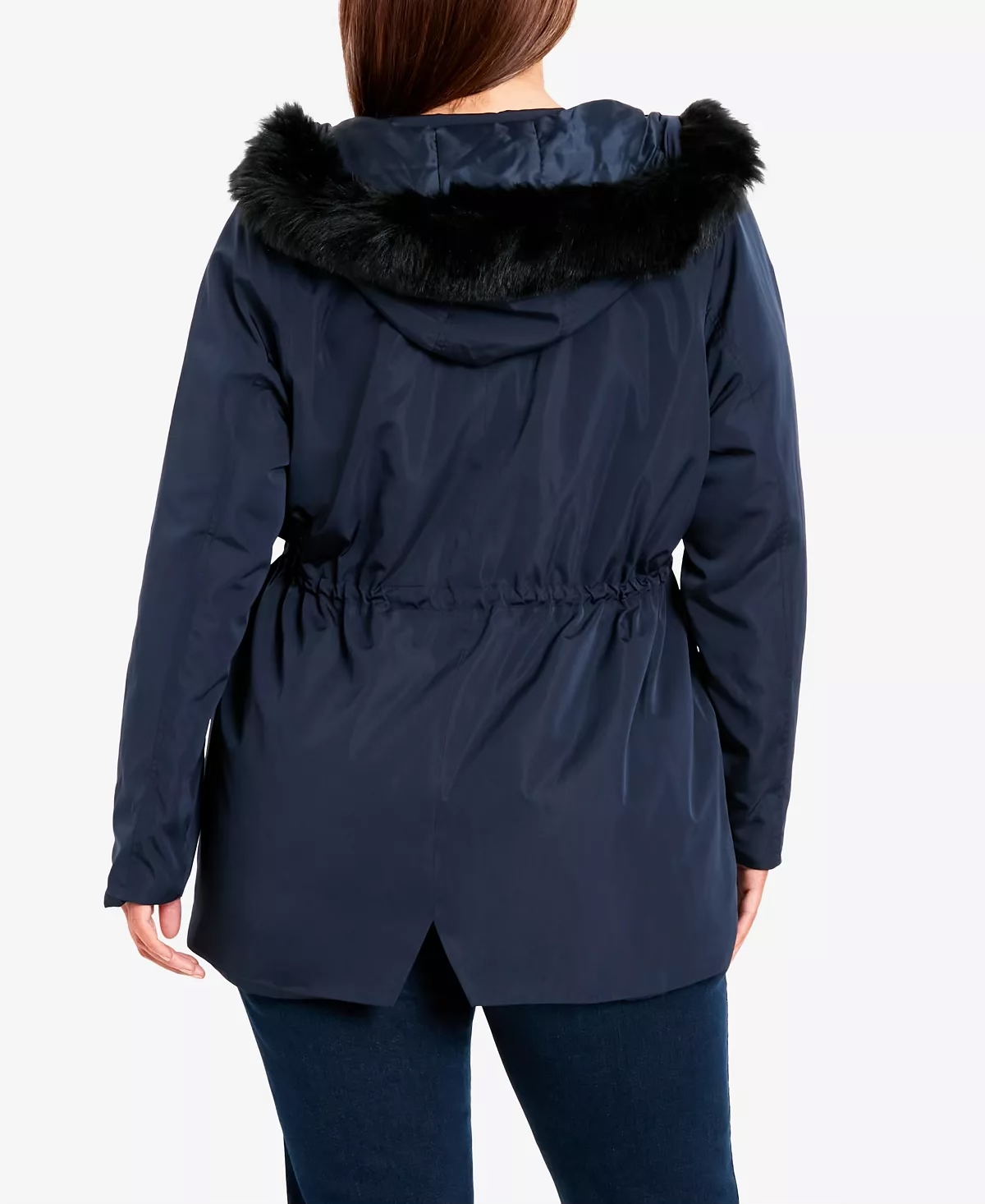 Avenue Women’s Plus Size Faux Fur Lightweight Coat