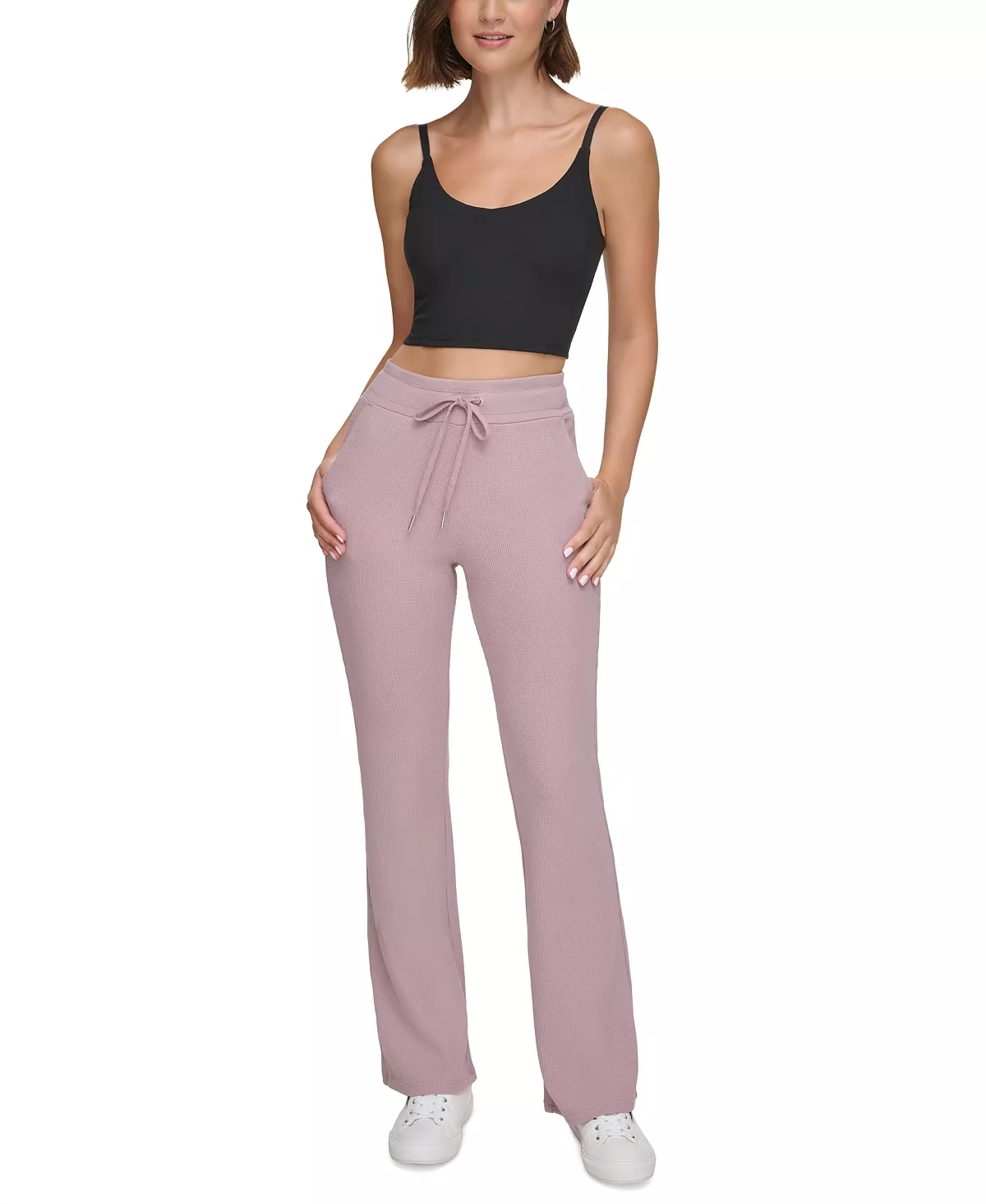 Calvin Klein Performance Women's High Rise Drawstring Flare Pants