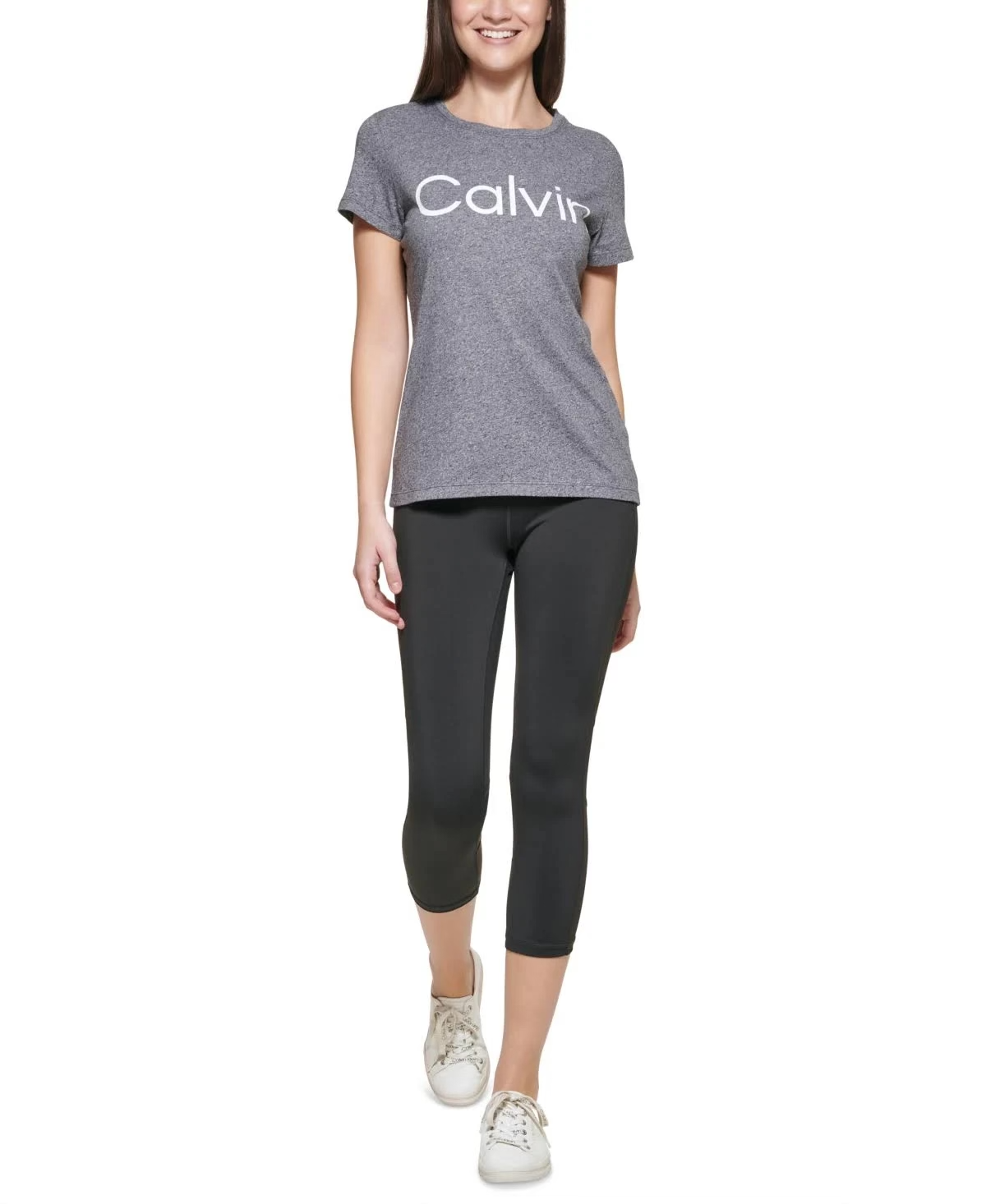 Calvin Klein Performance Women's Logo Short Sleeve Crew Neck T-Shirt
