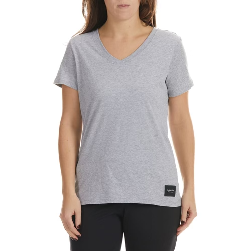 Calvin Klein Performance Women's V-Neck Logo Patch T-Shirt