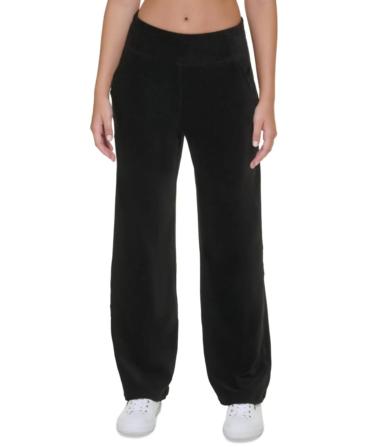 Calvin Klein Performance Women's Wide-Leg Velour Pants