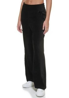 Calvin Klein Performance Women's Wide-Leg Velour Pants