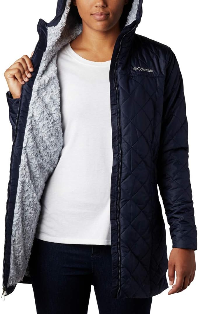 Columbia Women's Copper Crest Hooded Fleece-Lined Mid-Length Coat