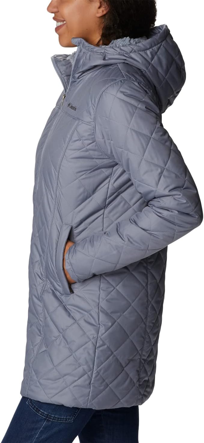 Columbia Women's Copper Crest Hooded Fleece-Lined Mid-Length Coat