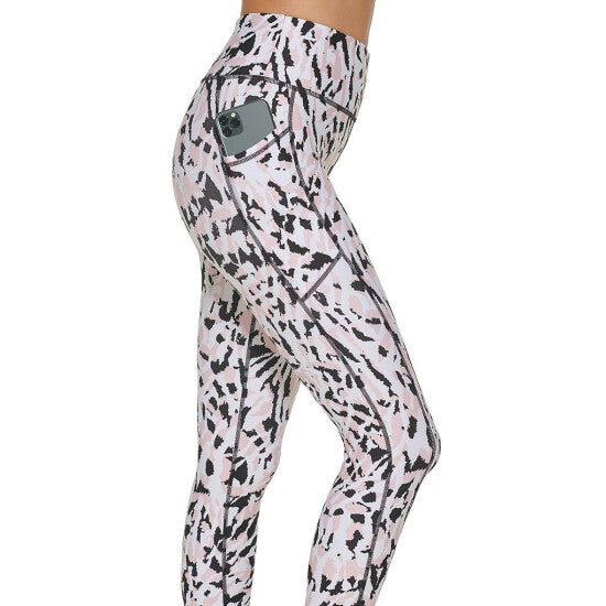 DKNY Sport Women's Etched Zebra-Print 7/8 Leggings