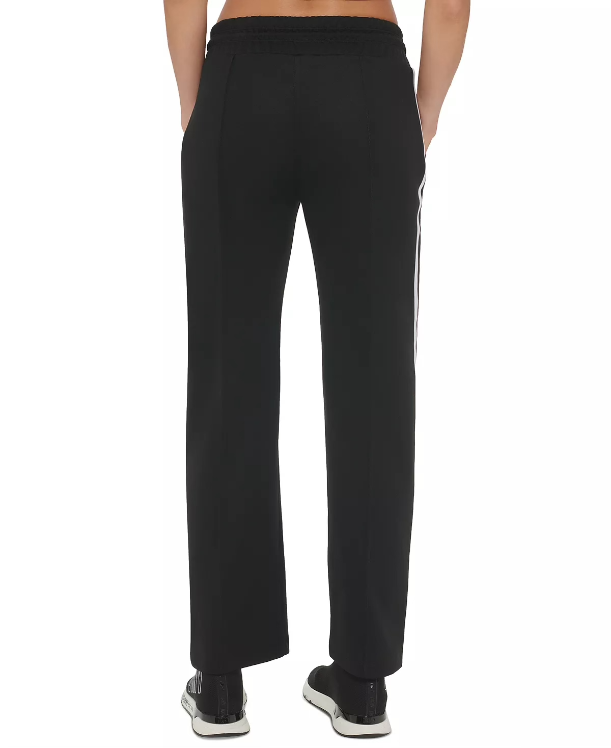 DKNY Sport Women's High-Rise Side-Stripe Drawstring Pants