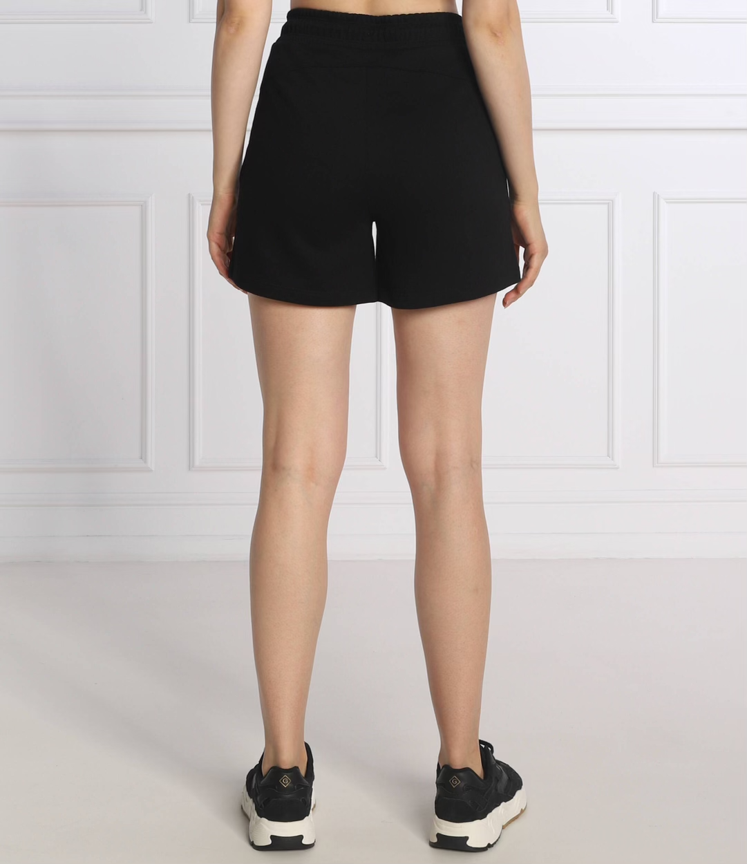 DKNY Sport Women's Two-Tone Rhinestone Logo Shorts