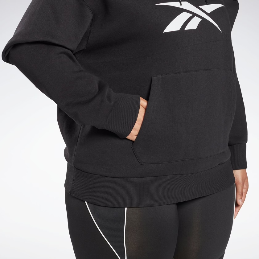 Reebok Women's Plus Size Identity Logo Fleece Hoodie