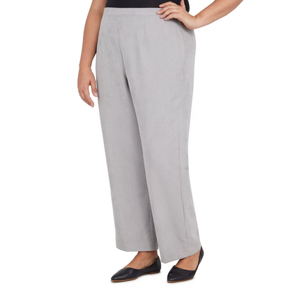 Alfred Dunner Women's Plus Size Stonehenge Corduroy Pull-on Straight Leg Pants