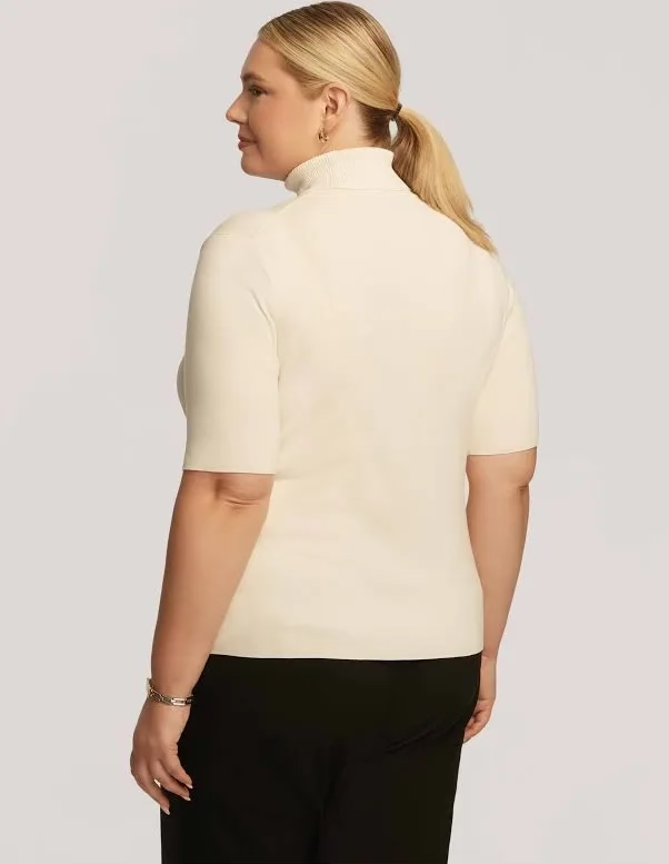 Anne Klein Plus Size Half Sleeve Turtleneck