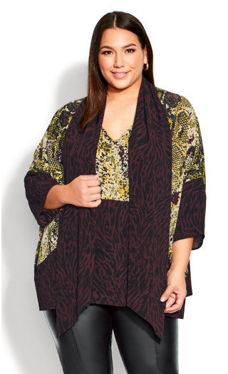 Avenue Women’s Plus Size Sylvie Spliced Top