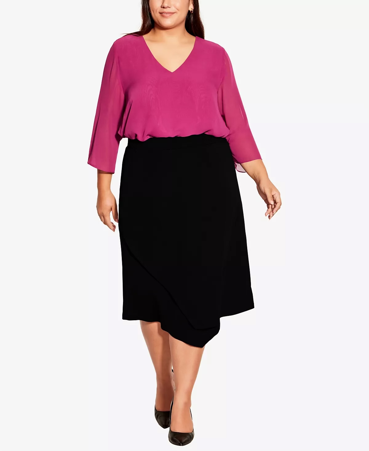 Avenue Women’s Plus Size Vicky Asymmetrical Skirt