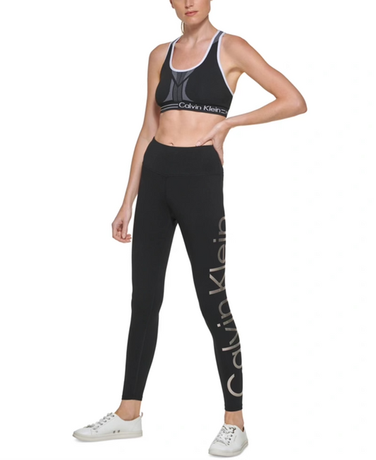 Calvin Klein Performance Women's Jumbo-Logo High-Waist 7/8 Length Leggings