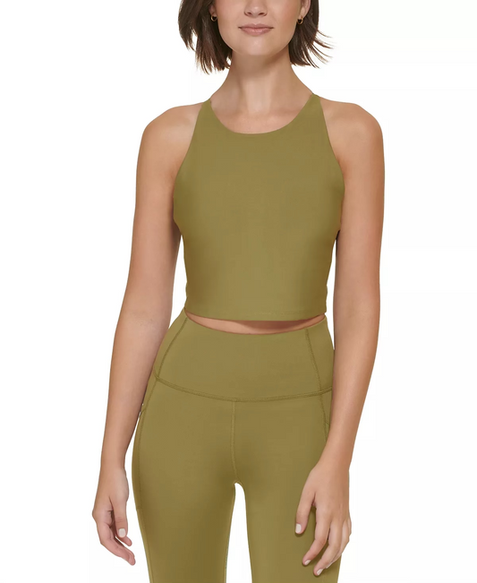 Calvin Klein Performance Women's Low-Impact High-Neck Crop Top