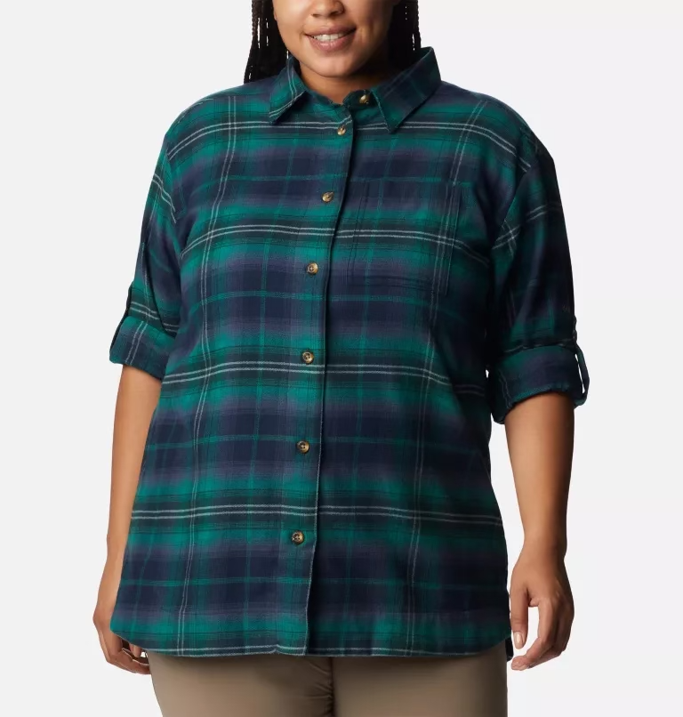 Columbia Women's Plus Size Holly Hideaway™ Flannel Shirt