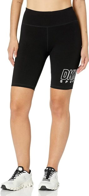 DKNY Sport Women's High Waist Bike Shorts Black