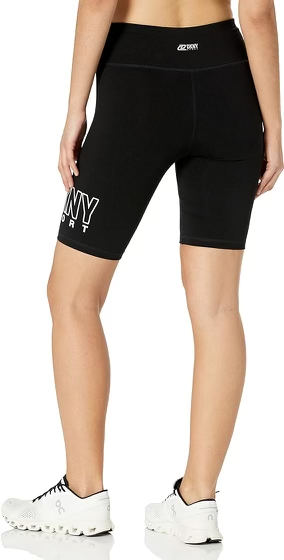 DKNY Sport Women's High Waist Bike Shorts Black