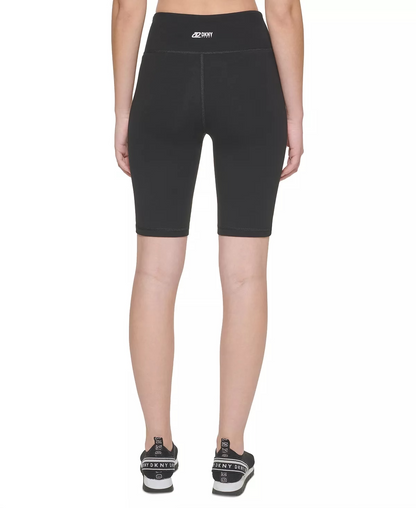 DKNY Sport Women's Mini Repeat Logo High Waist Bike Shorts