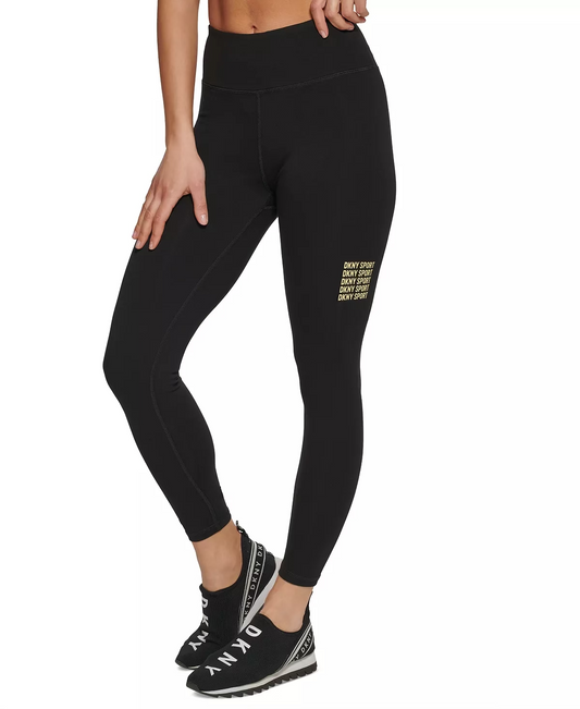 DKNY Sport Women's Repeat Logo Print High-Waist 7/8 Leggings