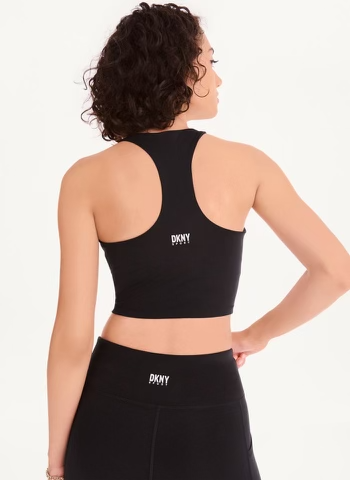 DKNY Sport Women's Balance Compression Racerback Crop Bra Top