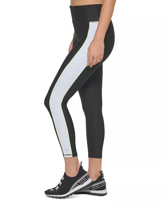 DKNY Sport Women's Colorblocked Zip-Front 7/8 Leggings