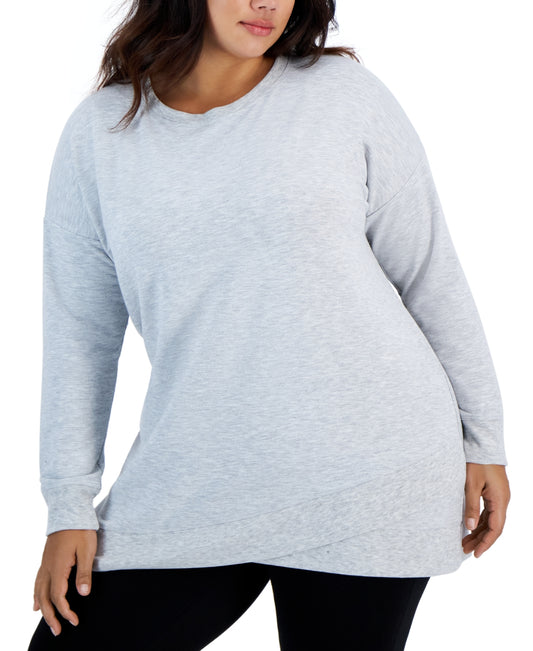 ID Ideology Plus Size Crossover-Hem Sweatshirt