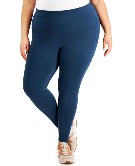 ID Ideology Women's Compression High-Waist Side-Pocket 7/8 Length Leggings