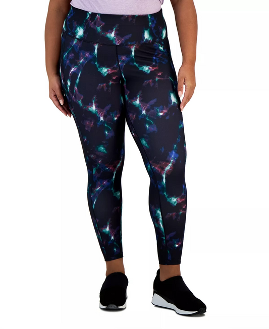 ID Ideology Womens Plus Size Celestial Sky Printed 7/8 Leggings