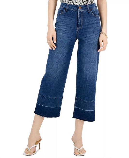 Inc International Concepts Women's High Rise Cropped Wide-Leg Jeans