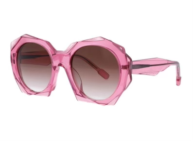 Kartell Lamina Transparent Pink Show Piece Sunglasses