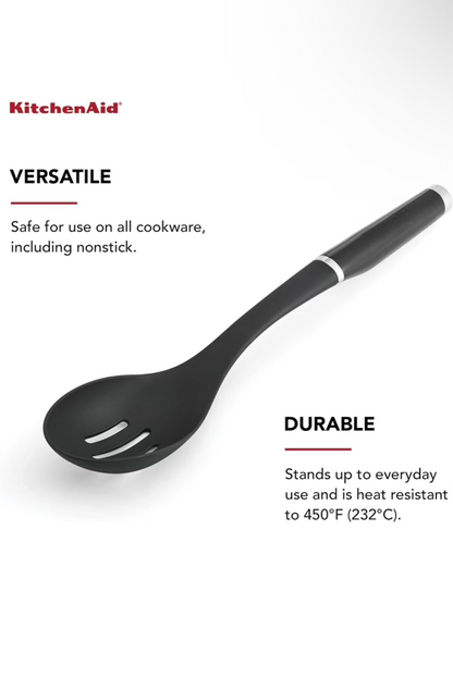 KitchenAid Black ABS/Nylon Slotted Spoon