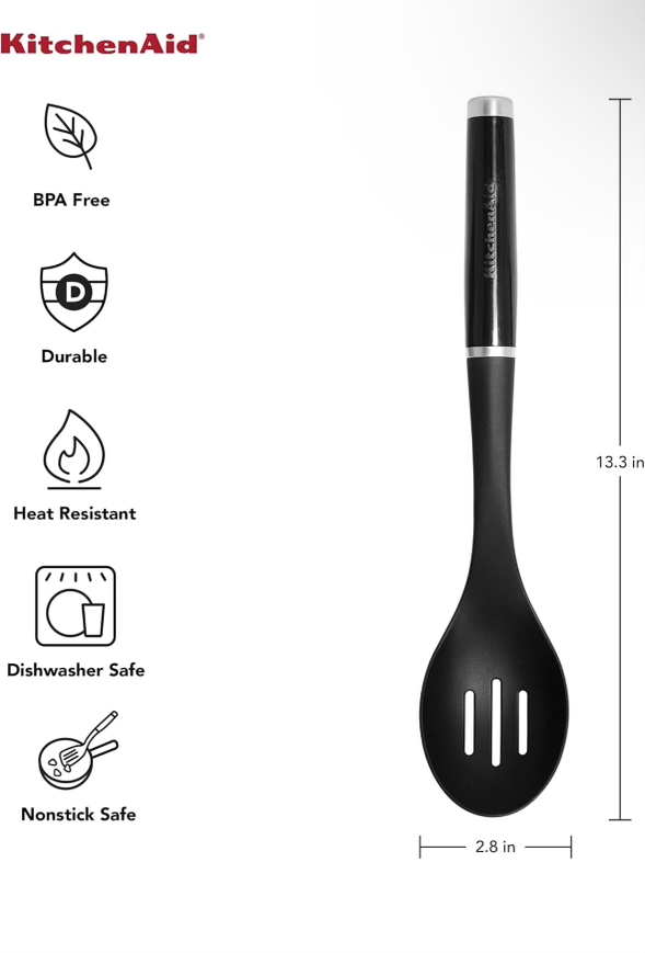 KitchenAid Black ABS/Nylon Slotted Spoon