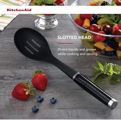 KitchenAid Black ABS/Nylon Slotted Spoon