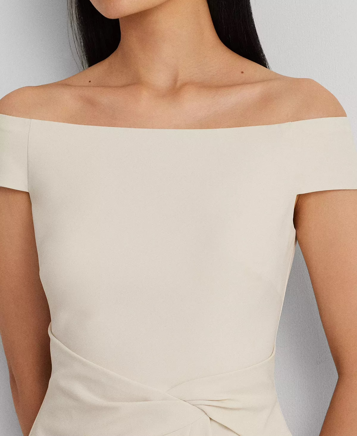 Lauren Ralph Lauren Crepe Off-the-Shoulder Dress