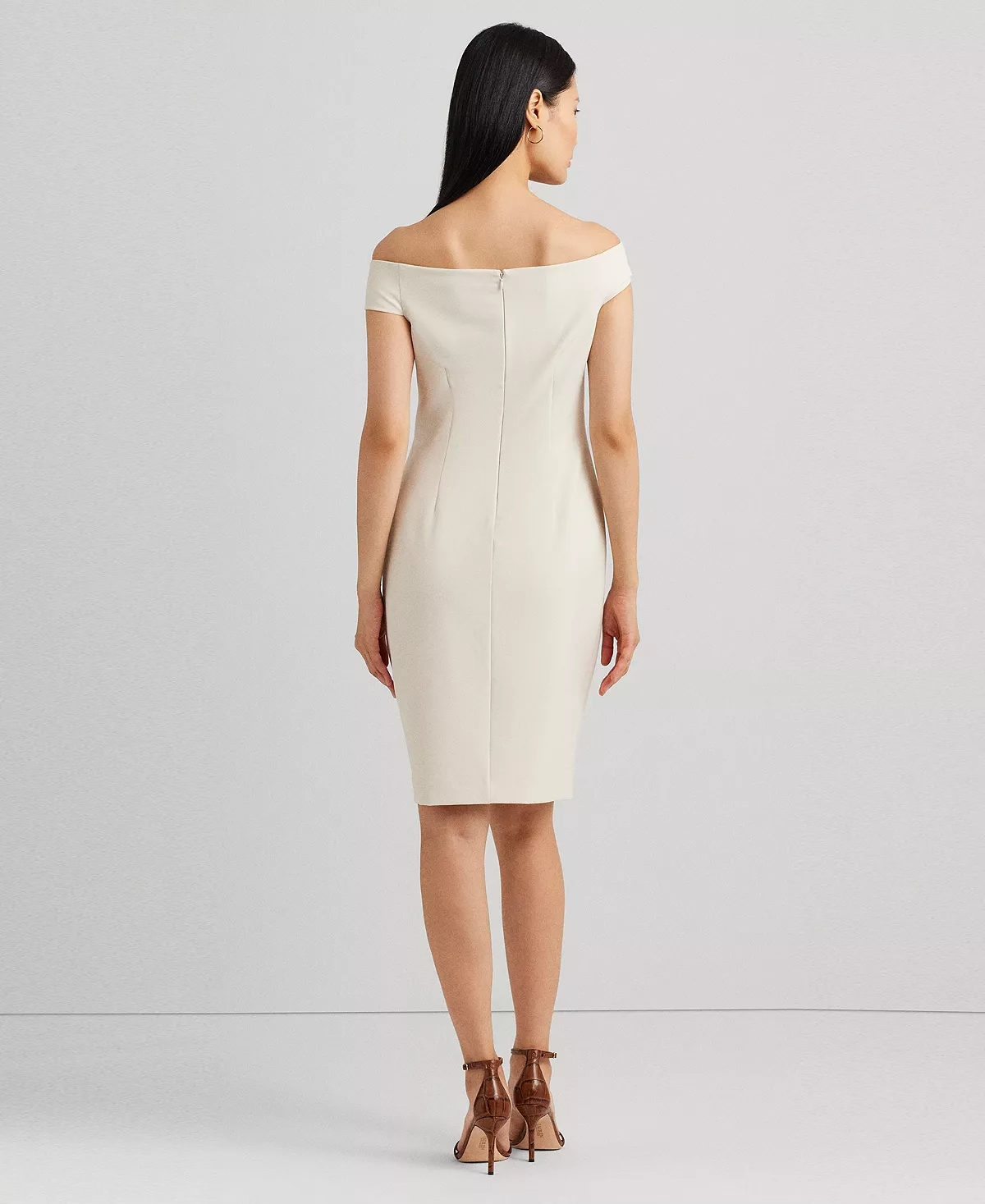 Lauren Ralph Lauren Crepe Off-the-Shoulder Dress