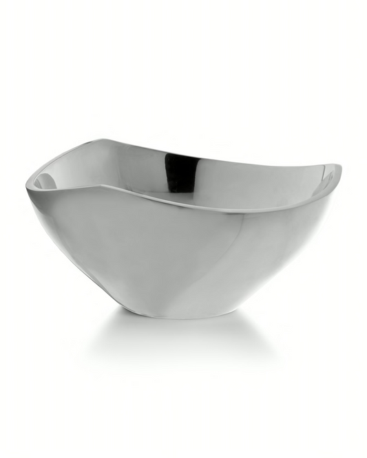 Nambe Tri-Corner Bowl 6 Inch Silver