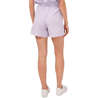 Riley & Rae Womens Drawstring Checkered Casual Shorts